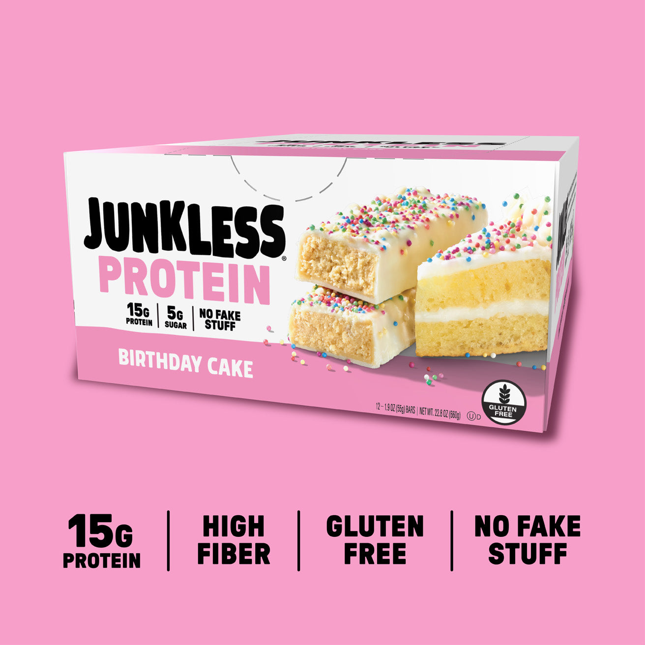 JUNKLESS Protein Bar - Birthday Cake — product image