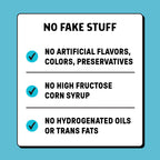 List of product benefits on a blue background