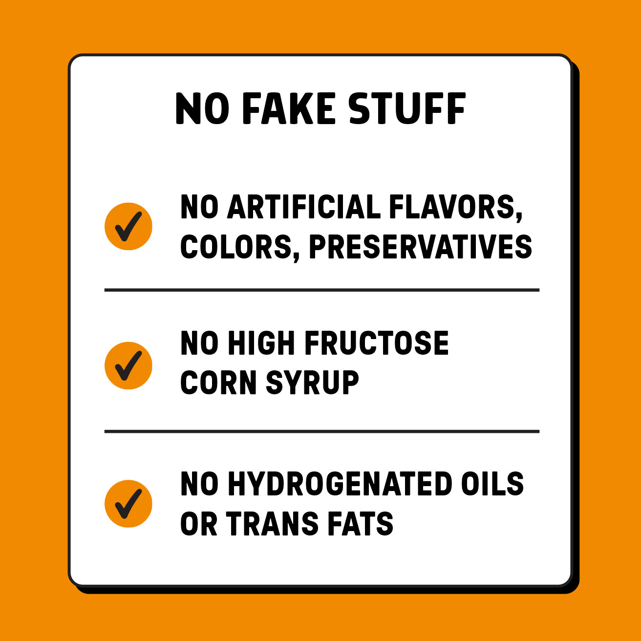 List of product benefits and claims