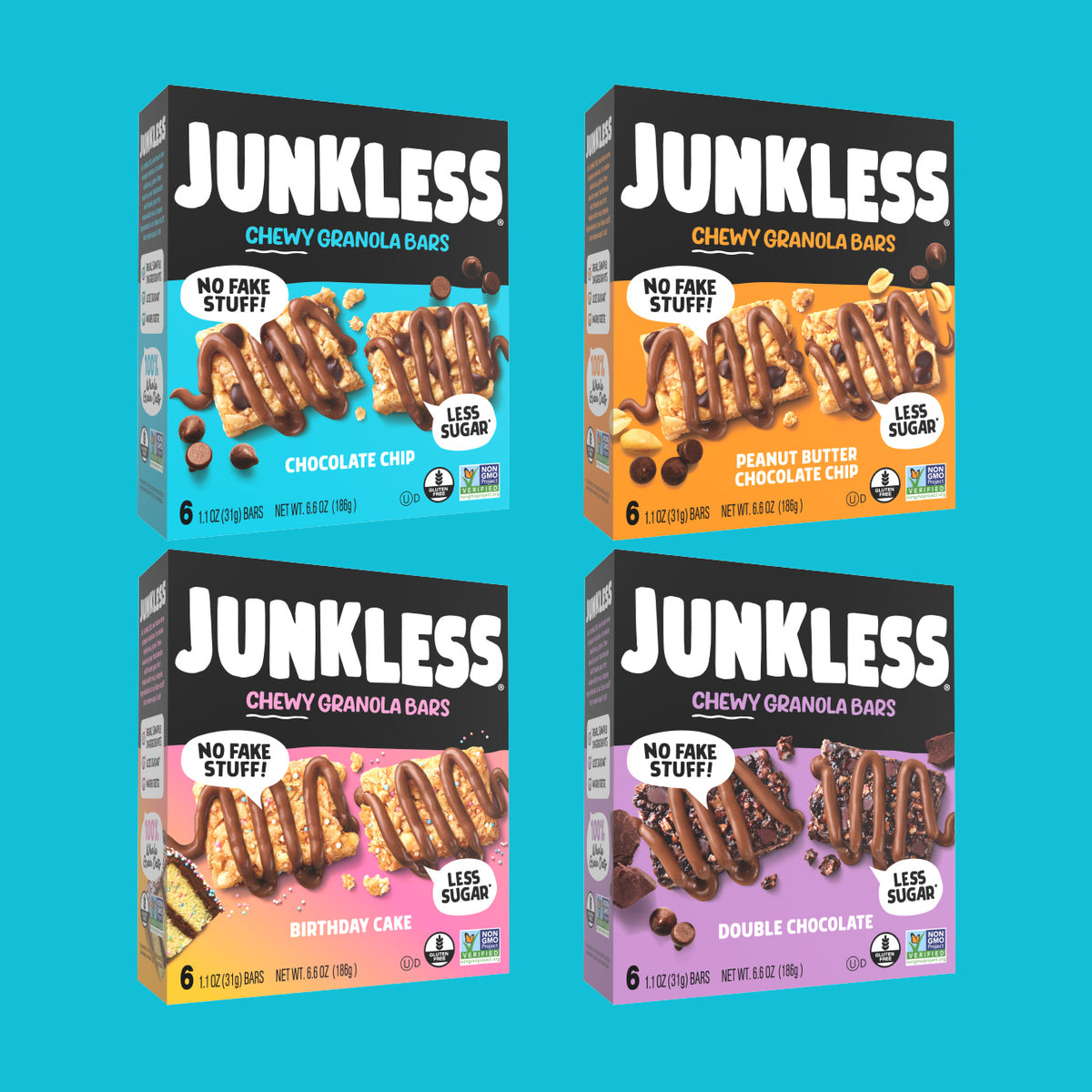 JUNKLESS Variety Pack Chewy Granola Bars – JUNKLESS FOODS
